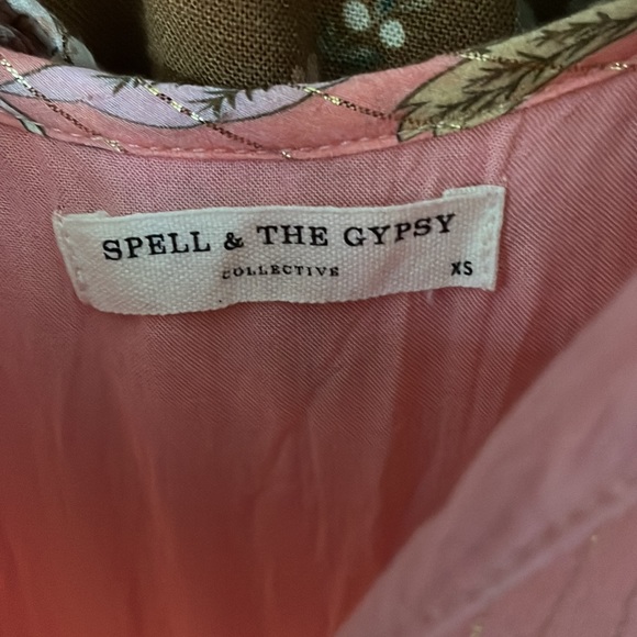 Spell and the gypsy midi maxi strappy Hendrix lurex sun dress ruffle boho - Picture 8 of 16